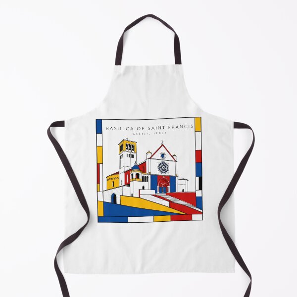 Item preview, Basilica of Saint Francis Assisi Italy Mondrian Style 3D Poster designed and sold by CMYKStudio.