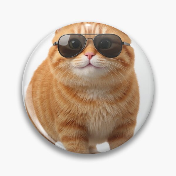 Item preview, 3D Minimalist Cool Orange Cat with Sunglasses designed and sold by meghnad.