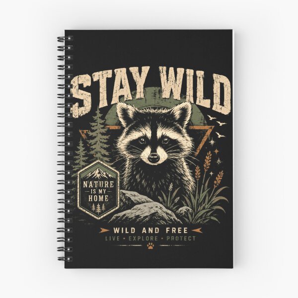 Item preview, Stay Wild Raccoon Nature Is My Home Wild And Free Outdoors Adventure Explorer designed and sold by RetroMini2026.
