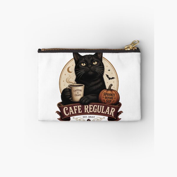 Item preview, Black Cat Cafe Regular Vintage Halloween Label Halloween designed and sold by RoyesButler.