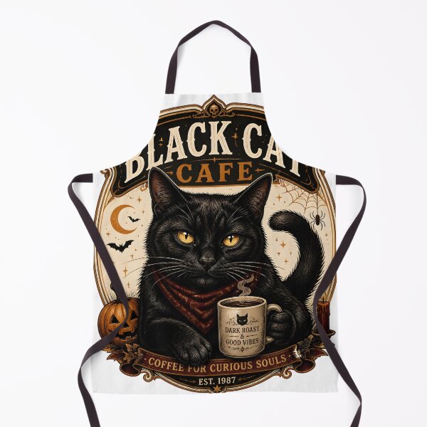 Item preview, Black Cat Cafe Regular Gothic Storybook Poster Halloween designed and sold by RoyesButler.