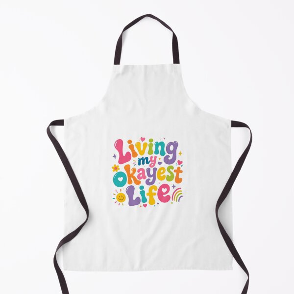 Item preview, Living My Okayest Life Positive Lifestyle Quote Self Care Good Vibes designed and sold by SkeletonsDanger.