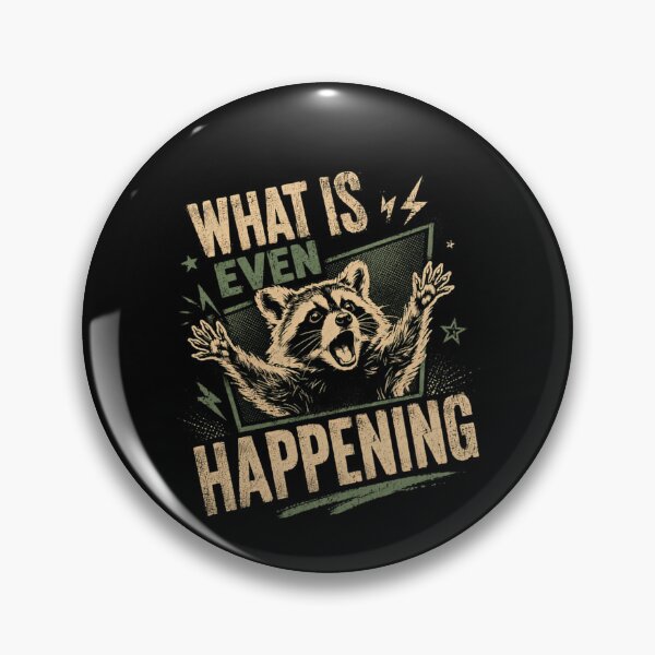 Item preview, What Is Even Happening Raccoon Confused Animal Humor designed and sold by RetroMini2026.
