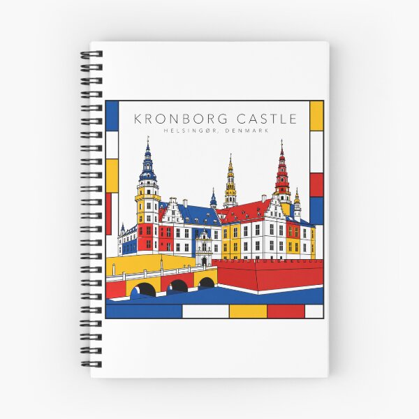 Item preview, Kronborg Castle Helsingor Denmark Mondrian Style 3D Poster designed and sold by CMYKStudio.
