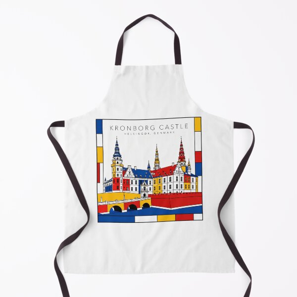 Item preview, Kronborg Castle Helsingor Denmark Mondrian Style 3D Poster designed and sold by CMYKStudio.