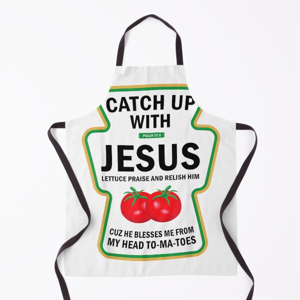 Item preview, Catch Up with Jesus Funny Christian Ketchup Pun Food Meme T-Shirt designed and sold by KTY-NUSS.