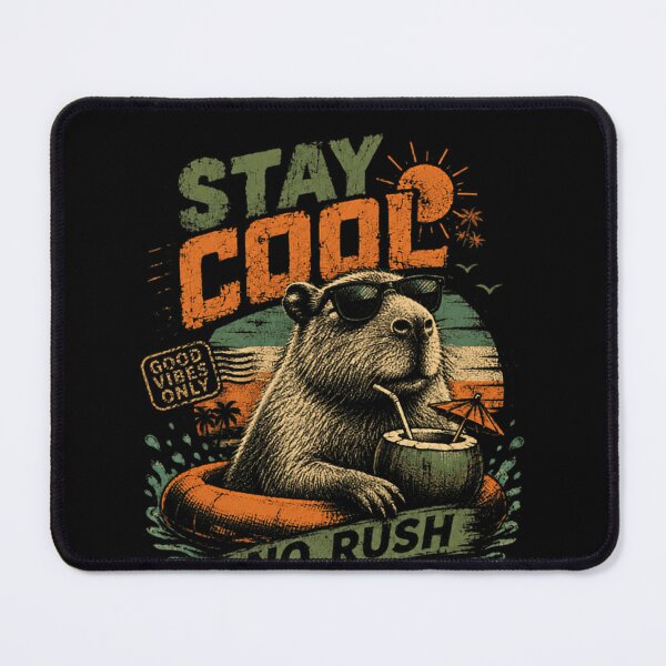 Item preview, Stay Cool No Rush Just Chill Capybara Summer Relaxation Animal Lover designed and sold by JonesFlora2025.