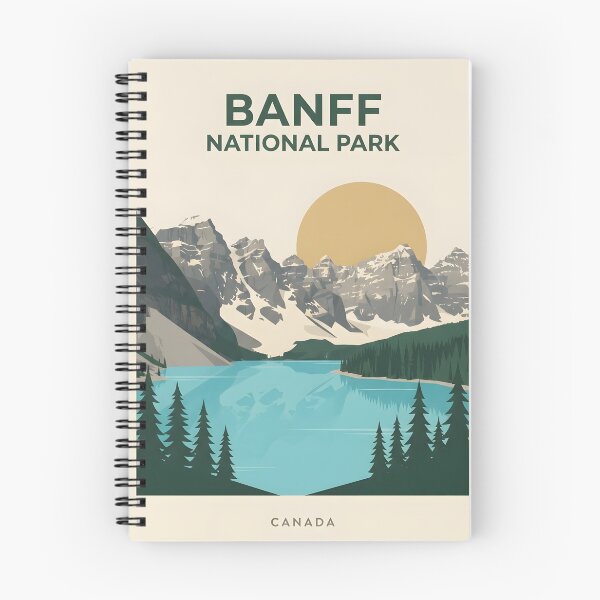 Item preview, Banff National Park Vintage Travel Poster - Minimalist Canadian Rockies Art Print designed and sold by DuckOddity.