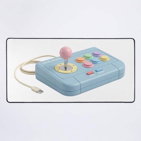 Item preview, 3D Minimalist Pastel Retro Arcade Controller designed and sold by meghnad.