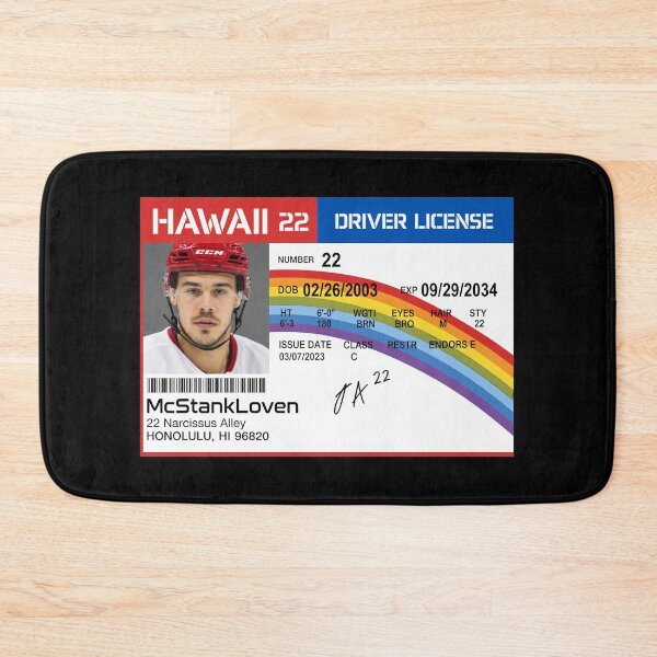 Item preview, McStankLoven Hawaii Driver License Hockey Parody designed and sold by MARIAHACHECO.