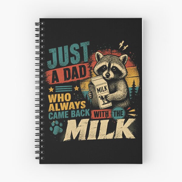 Item preview, Just A Dad Who Always Came Back With The Milk Raccoon Fatherhood Funny Father Dad Gift designed and sold by RetroMini2026.
