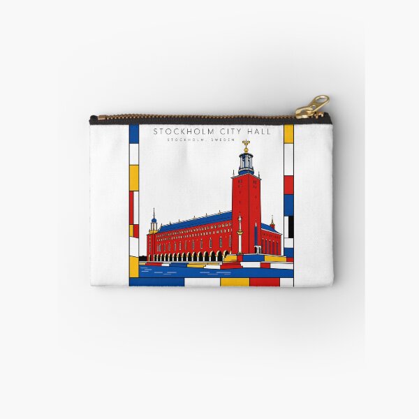 Item preview, Stockholm City Hall Sweden Mondrian Style 3D Poster designed and sold by CMYKStudio.