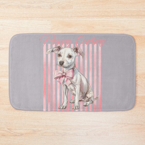Item preview, Puppy Couture Black Script Bow Dog Fashion Illustration   designed and sold by FaeryNuff.