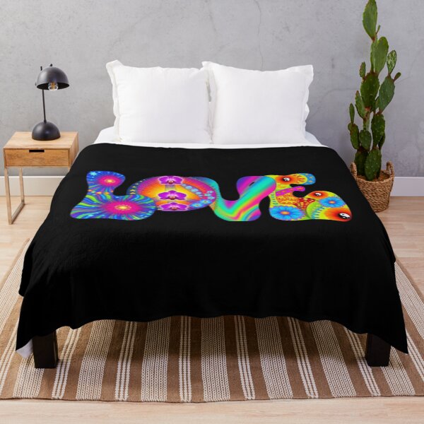Item preview, Psychedelic LOVE – Colorful Flower Power Retro Art designed and sold by Classic Chaos Creations.