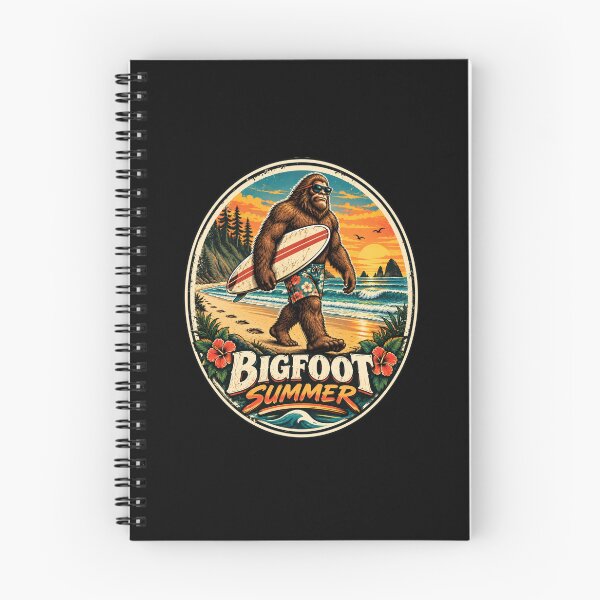 Item preview, Bigfoot Summer Vintage Sasquatch Surfing designed and sold by Swanny's Custom T-shirt and Gift Designs.