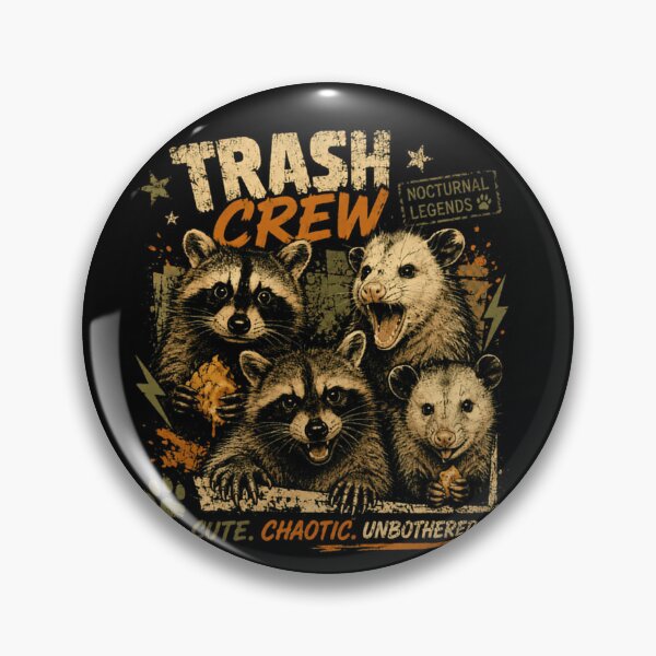Item preview, Trash Crew Raccoon Opossum Nocturnal Legends Cute Chaotic Unbothered Wildlife Animals designed and sold by JonesFlora2025.