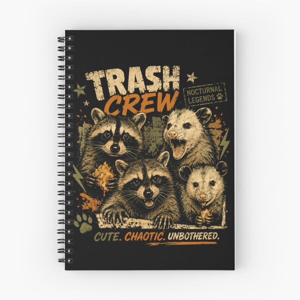 Item preview, Trash Crew Raccoon Opossum Nocturnal Legends Cute Chaotic Unbothered Wildlife Animals designed and sold by JonesFlora2025.
