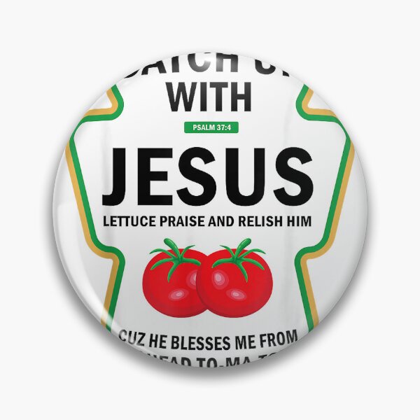 Item preview, Catch Up with Jesus Funny Christian Ketchup Pun Food Meme T-Shirt designed and sold by KTY-NUSS.