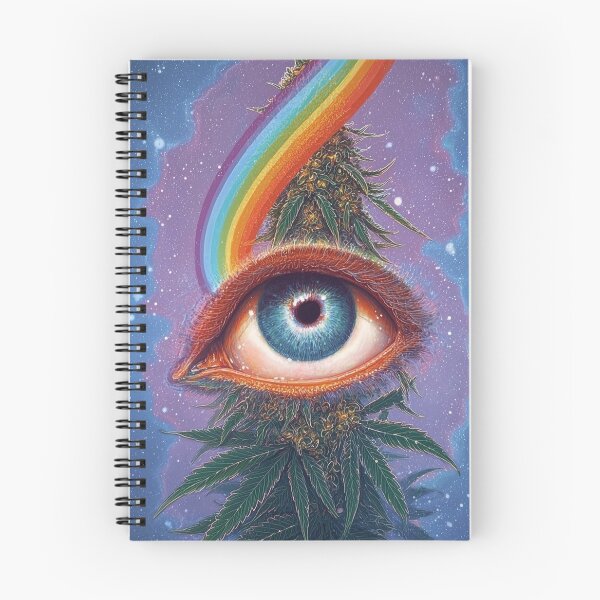 Item preview, All Eyes On Me Psychedelic Cannabis Rainbow Eye designed and sold by MongLongStudio.