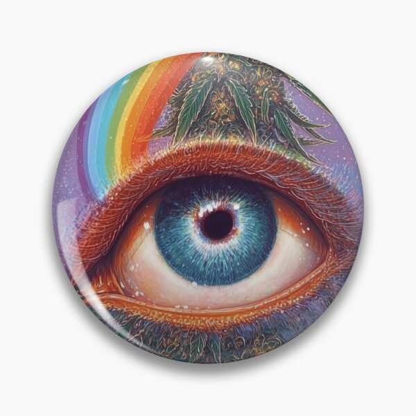 Item preview, All Eyes On Me Psychedelic Cannabis Rainbow Eye designed and sold by MongLongStudio.