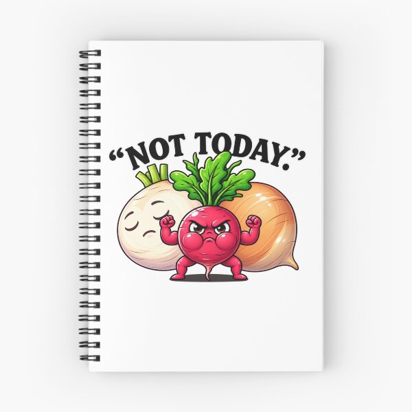 Item preview, Not Today! Cute Kawaii Radish with Strong Attitude – Funny Vegetable Character | Relatable Gardening Humor designed and sold by MrDev.