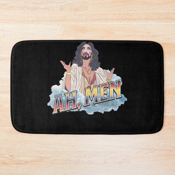 Item preview, Ah Men Funny LGBT Gay Pride Jesus Rainbow Flag Christian  designed and sold by popfleurs.