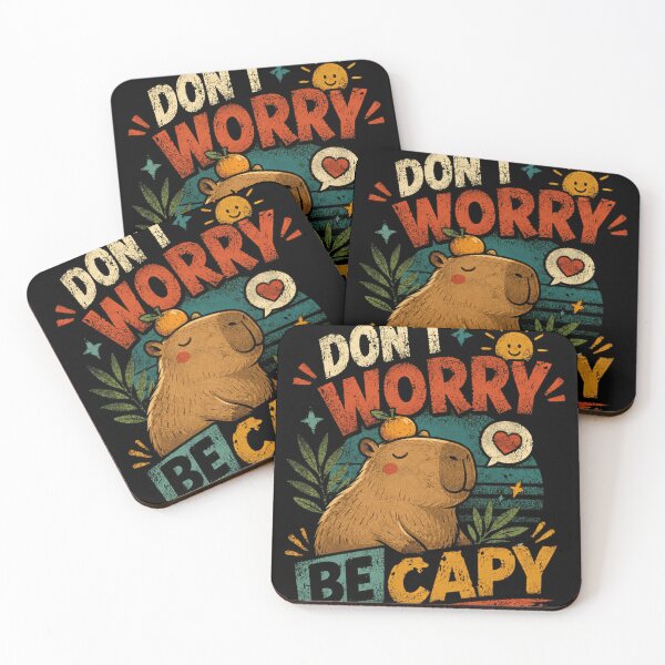 Item preview, Don't Worry Be Capy Capybara Animal Lover Positive Message Relaxation Gift designed and sold by JonesFlora2025.