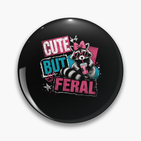 Item preview, Cute But Feral Raccoon Sassy Wild Animal Lover designed and sold by HumansStuck12.