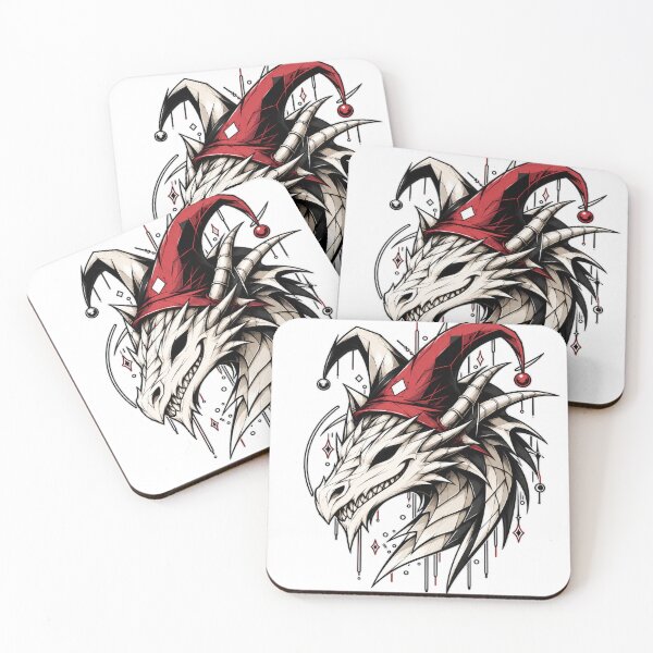 Item preview, Grinning dragon wearing a jester's cap designed and sold by Jester-Store.
