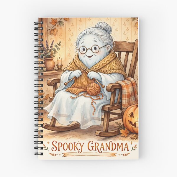 Item preview, Spooky Grandma Shirt – Cute Granny Ghost Knitting Halloween Tee designed and sold by KERK Art and Design.