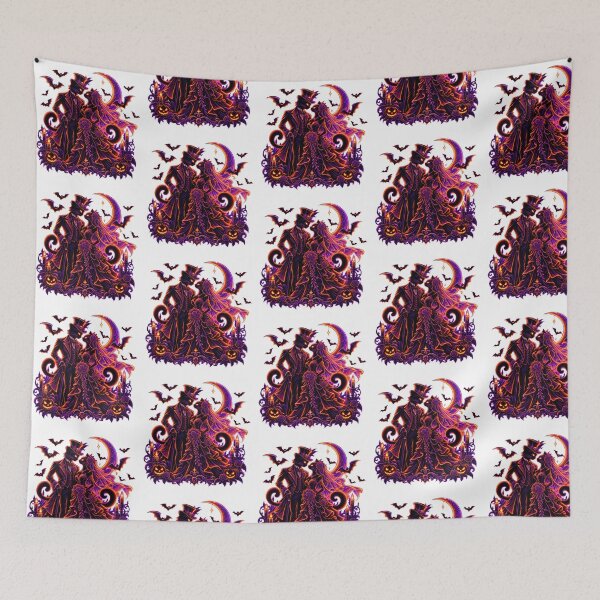 Item preview, Spooky Black Cat Wedding Couple Black Rose designed and sold by QuiteOrbit.