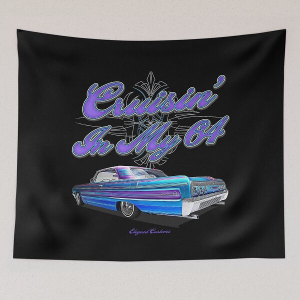 Item preview, 1964 Impala SS Cruisin' In My 64 with text - Lowrider, Kustom, Hot Rod, Muscle Car designed and sold by Elegant Customs.