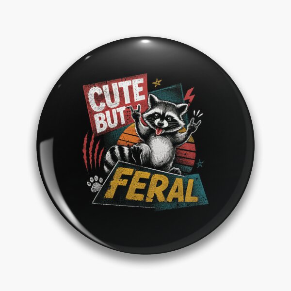 Item preview, Cute But Feral Raccoon Wild Animal Fan designed and sold by HumansStuck12.