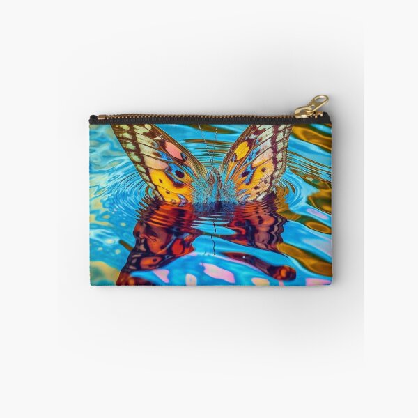 Item preview, Butterfly On Rippling Golden Blue Water designed and sold by MongLongStudio.