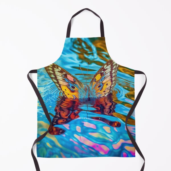 Item preview, Butterfly On Rippling Golden Blue Water designed and sold by MongLongStudio.