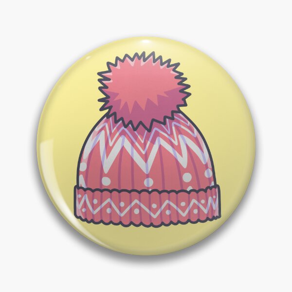 Item preview, Pink Patterned Winter Pom Pom Beanie designed and sold by tammist.