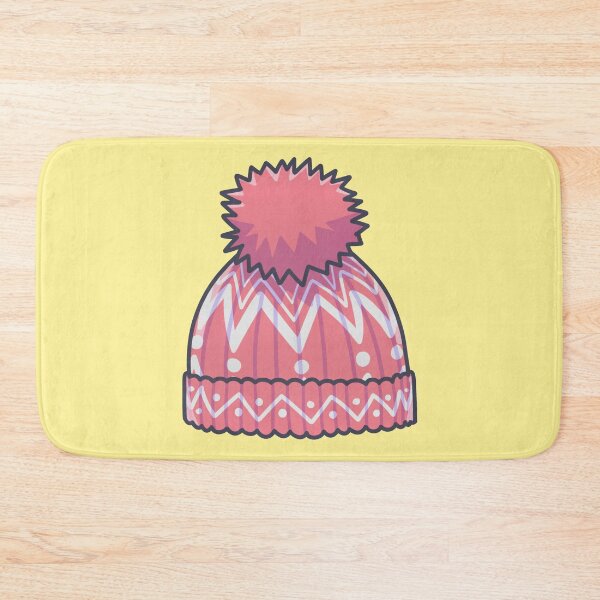 Item preview, Pink Patterned Winter Pom Pom Beanie designed and sold by tammist.