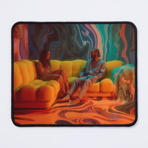 Item preview, Two People On Melting Orange Sofa designed and sold by MongLongStudio.