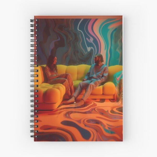 Item preview, Two People On Melting Orange Sofa designed and sold by MongLongStudio.