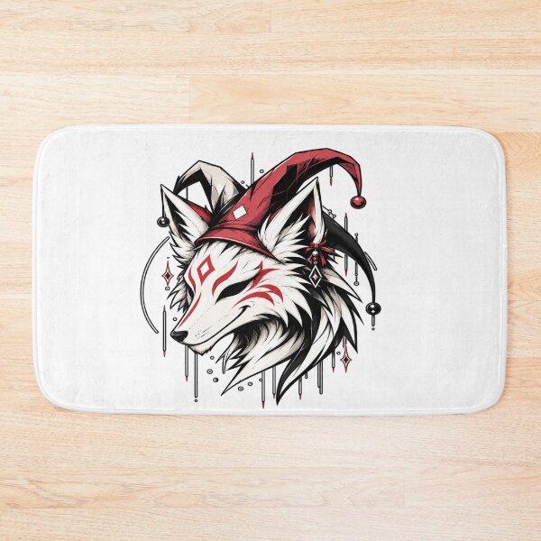 Item preview, Grinning kitsune wearing a jester's cap designed and sold by Jester-Store.