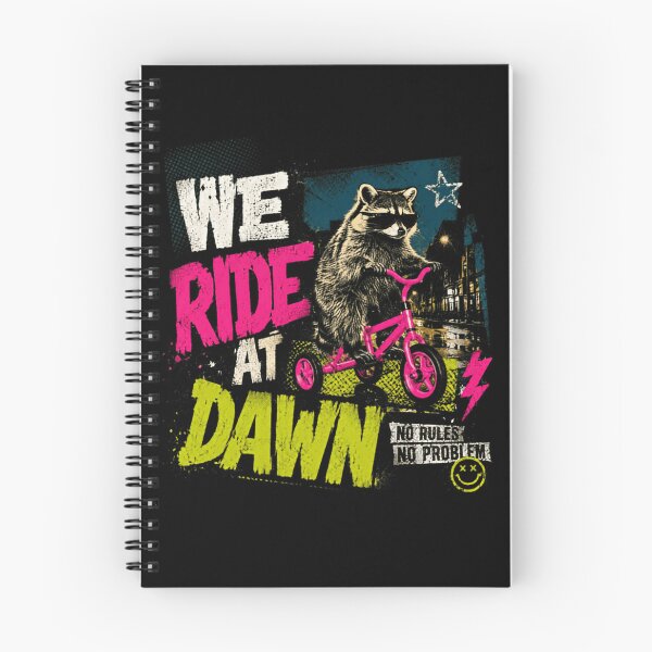 Item preview, We Ride At Dawn No Rules No Problem Raccoon Wild Animal Humor Rebel designed and sold by HumansStuck12.