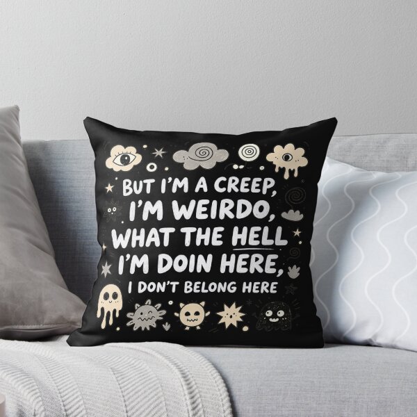 Item preview, But I'm a Creep I'm Weirdo Cute Doodle Weird Self-Acceptance Art designed and sold by Mystic & Celestial Art.