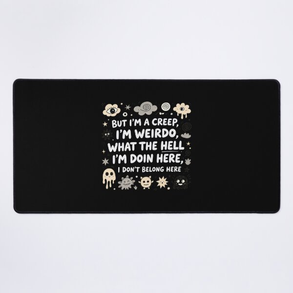 Item preview, But I'm a Creep I'm Weirdo Cute Doodle Weird Self-Acceptance Art designed and sold by Mystic & Celestial Art.