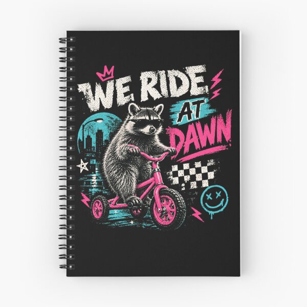 Item preview, We Ride At Dawn Raccoon Funny Animal Lover Wildlife Humor designed and sold by HumansStuck12.