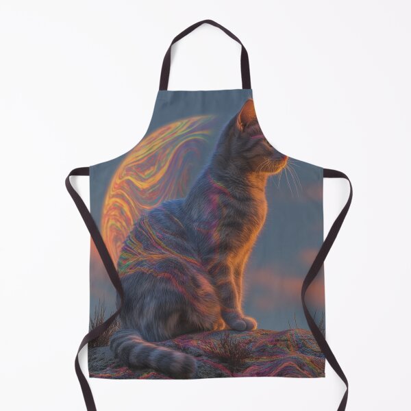 Item preview, Alone With The Moon Glowing Cat designed and sold by MongLongStudio.