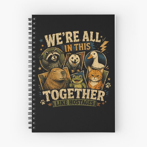 Item preview, We're All In This Together Like Hostages Sarcastic Humor Relatable Animals designed and sold by HumansStuck12.