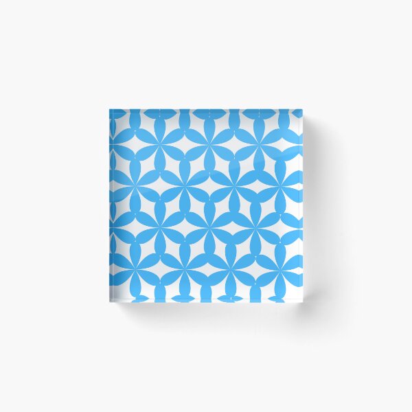 Item preview, Sky Blue Geometric Floral Seamless Pattern designed and sold by RAJASWARSTORE.