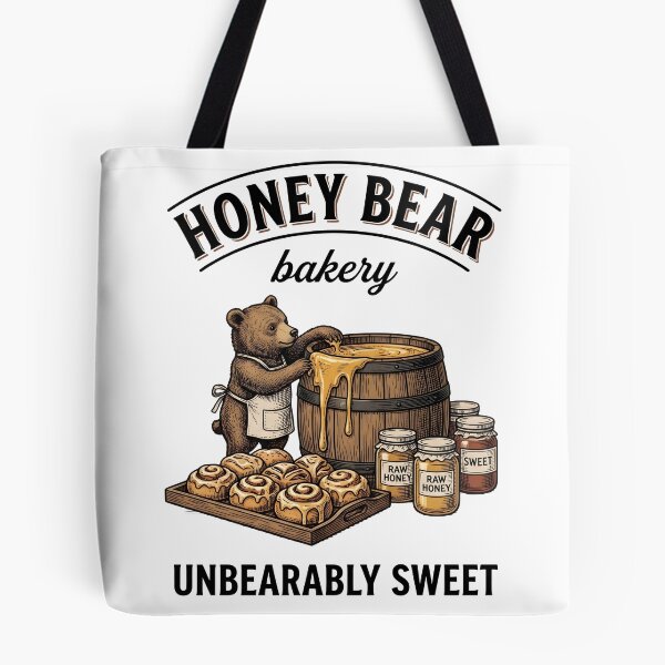 Item preview, Cute Honey Bear Bakery Sweet Treats Vintage Food designed and sold by StickerNestYou.
