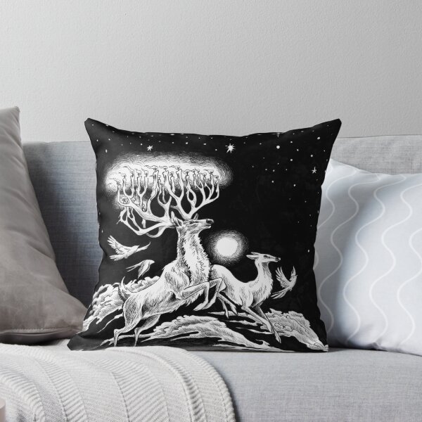 Item preview, Reindeer Midnight Flight - Original Pen Drawing designed and sold by Carissa LaPreal.