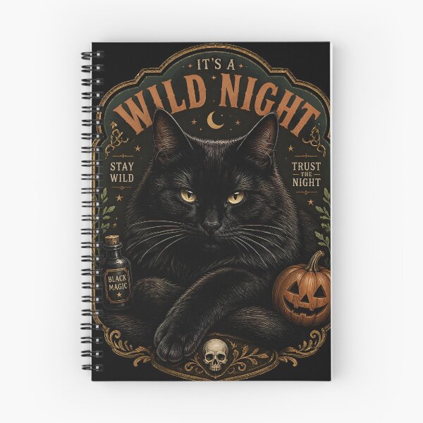 Item preview, Wild Forest Black Cat Gothic Storybook Poster Halloween designed and sold by LiviuGligoros.